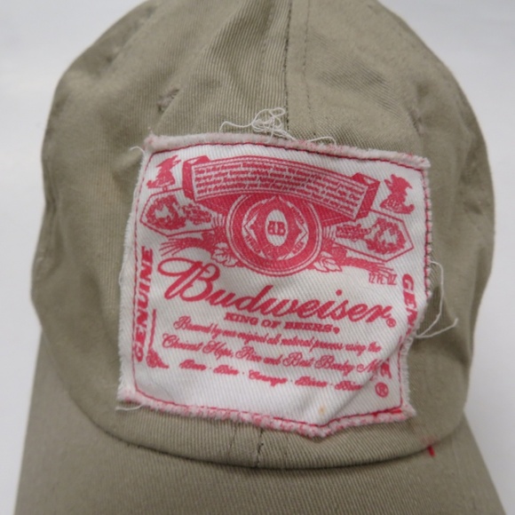 Budweiser Hat Cap Patch Beige Cotton - Picture 2 of 5